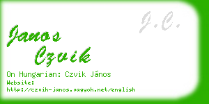 janos czvik business card